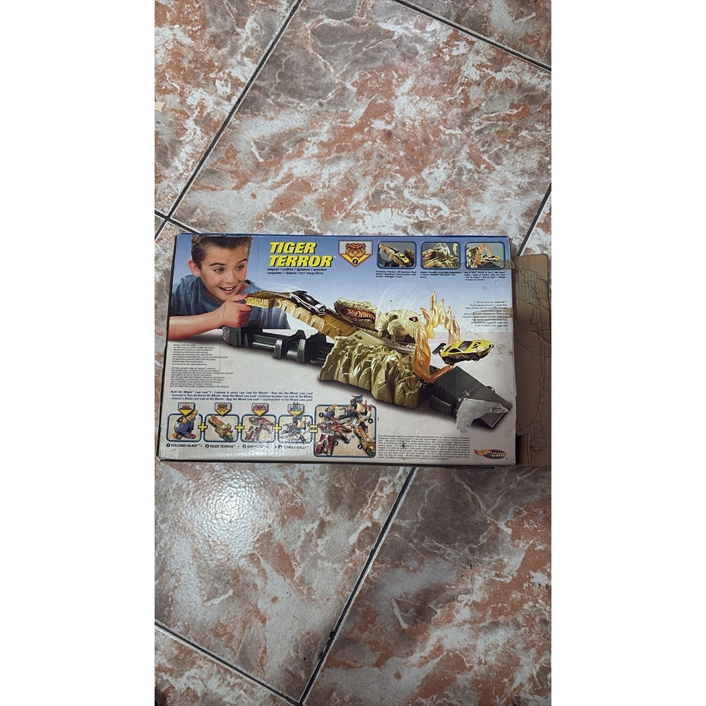 Pista Tiger Terror Hot Wheels-Antiga   Pista conservada  Sem avarias  Acompanha caixa  Manual  Instruções