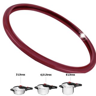 Borracha Panela De Pressão Aço Inox Solar Cor Vermelha Cor Vermelho em Oferta na Shopee