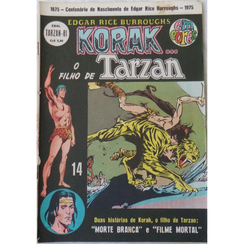 Hq Korak o filho de Tarzan nº 14 - Ebal em cores