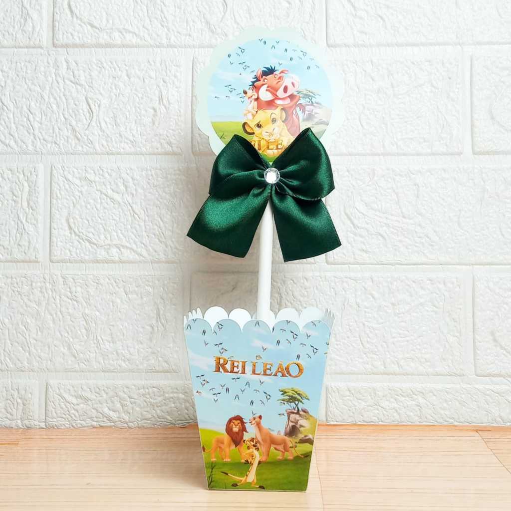Centro de Mesa Personalizada - Cachepô - Semi-Montadas - Lembrancinha para Festas - Rei Leão