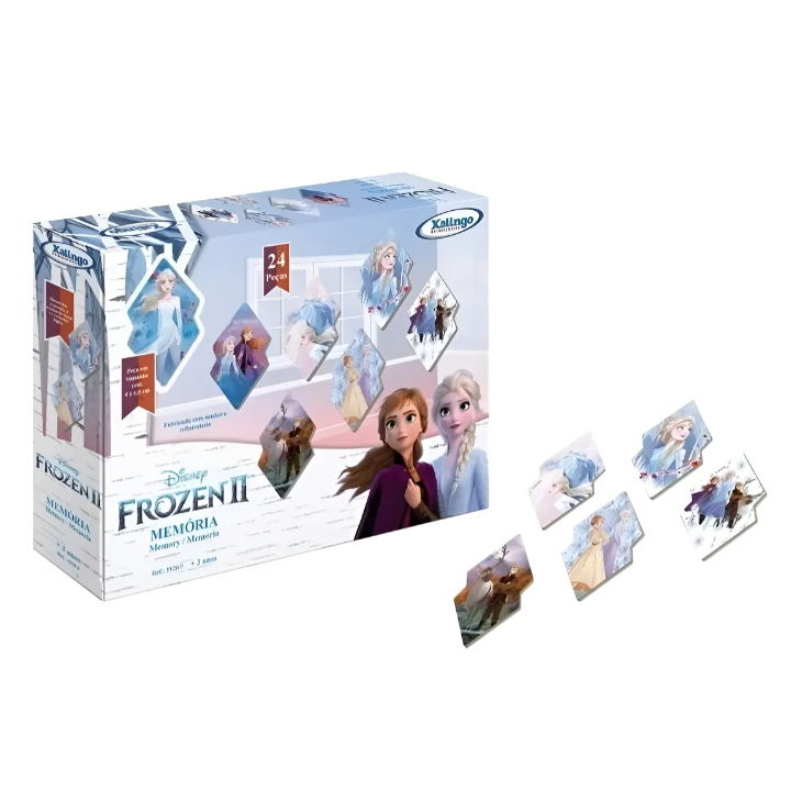 Jogo Da Memória Frozen Disney 24 Peças Infantil Xalingo