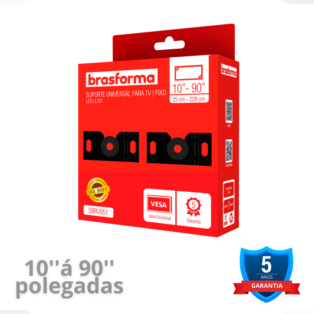 Suporte para Televisão Tv Monitor Led Lcd 10 18 22 32 40 50 55 60 65 71 75 80 85 90 polegadas