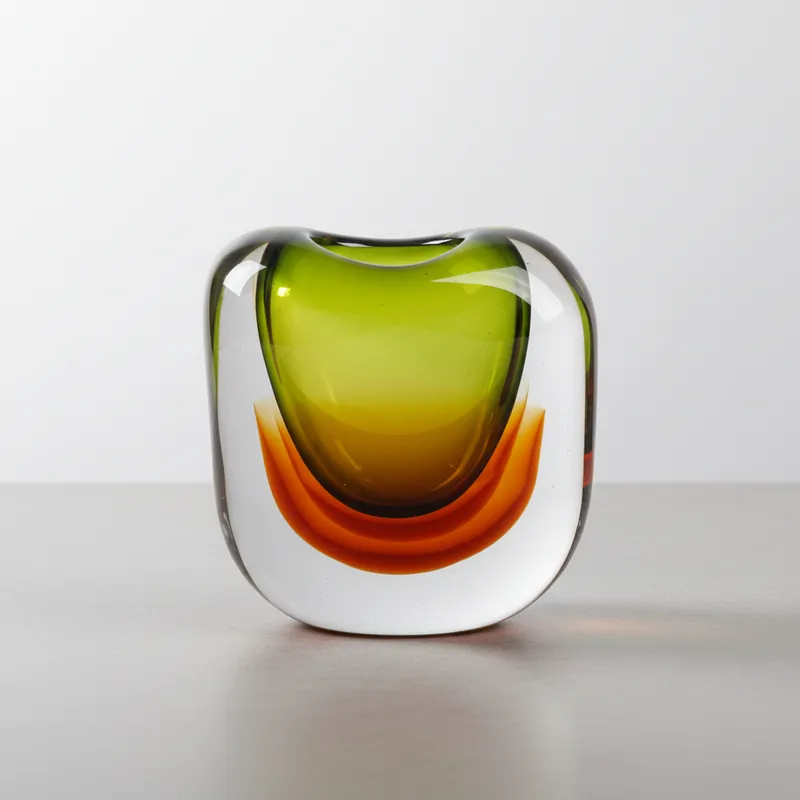 Vaso De Vidro Murano Decorativo Milao 15x8x16cm MEK em Oferta na Shopee