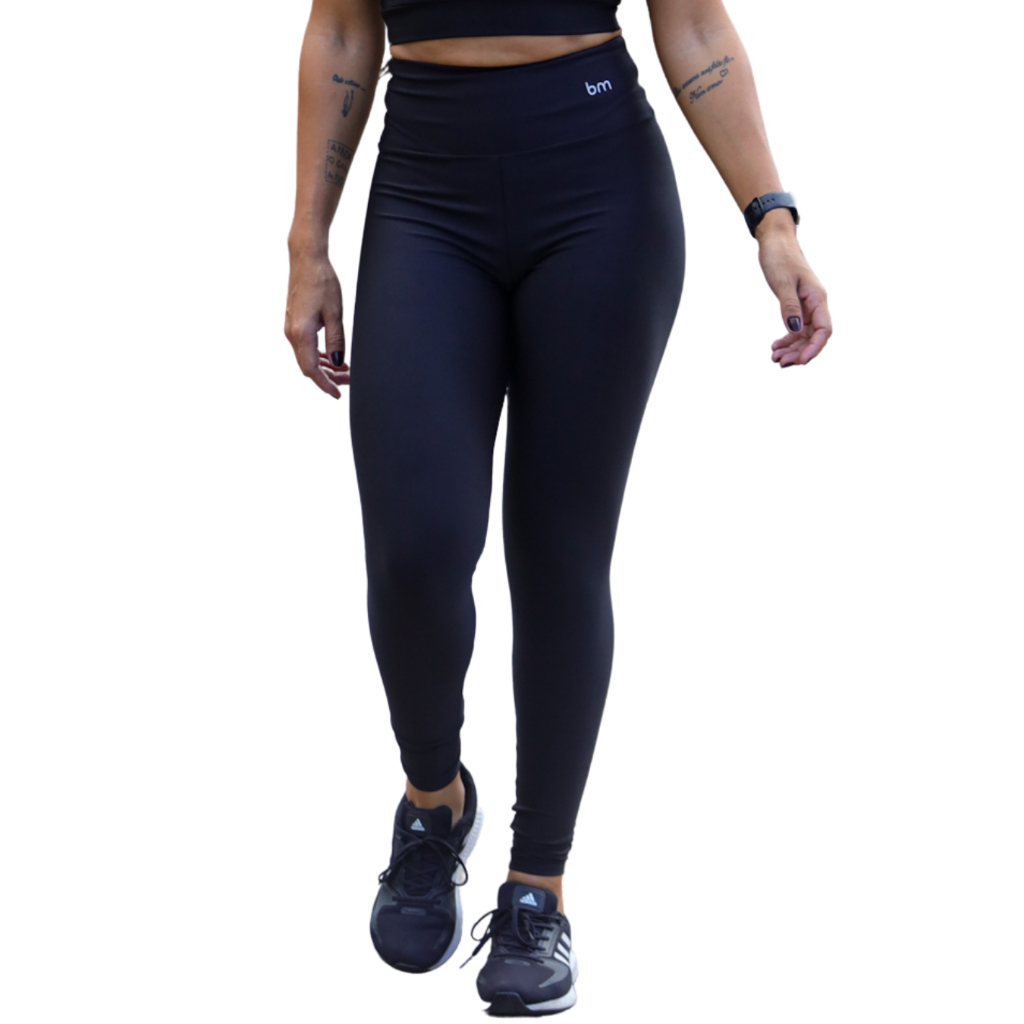 BM FITNESS Legging Academia Musculação Casual Fitness Zero Transparência