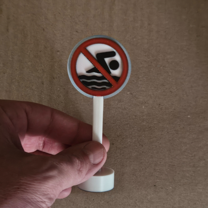 Placa Proibido Nadar para Aquário - Decoração Divertida e Irônica em Oferta na Shopee