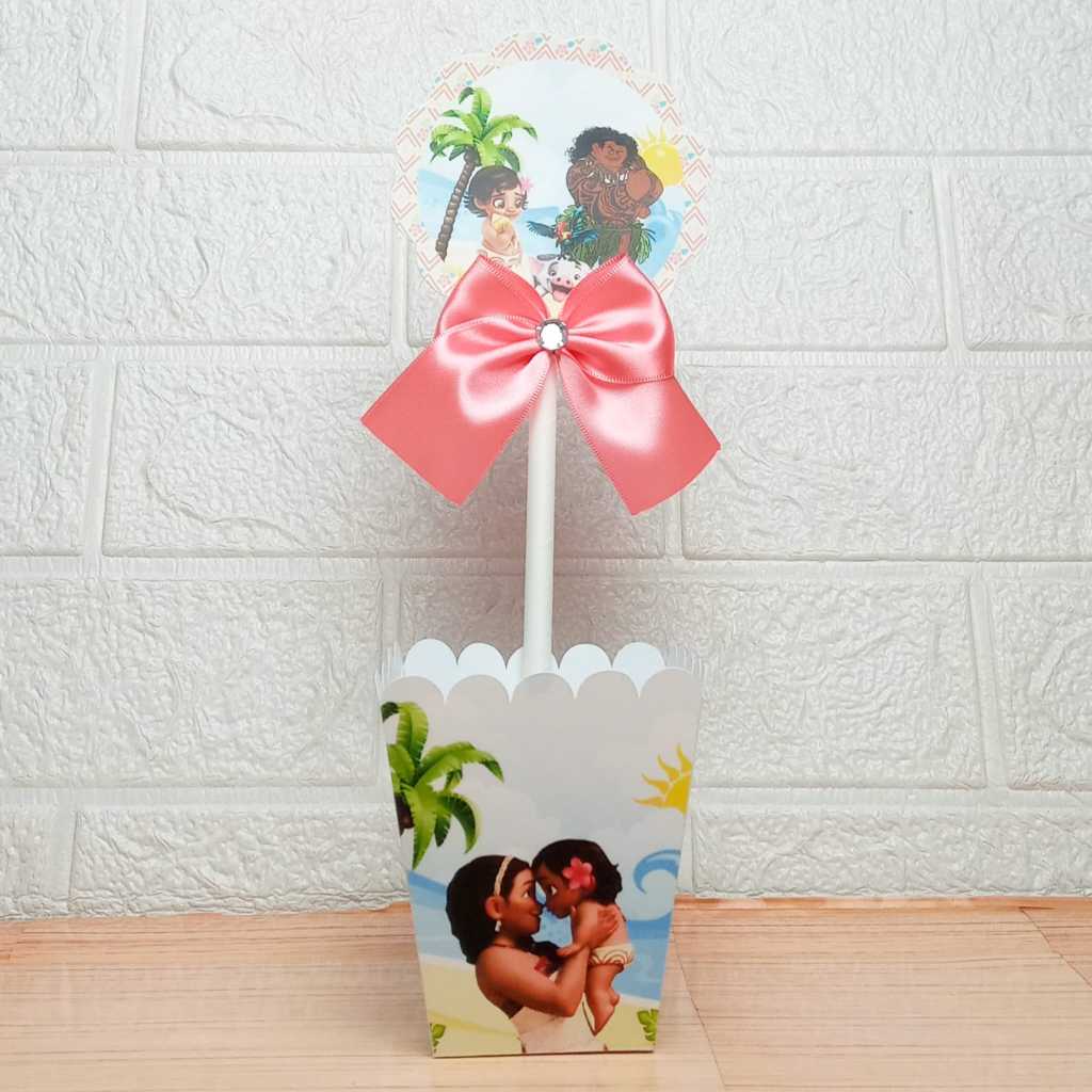 Centro de Mesa Personalizada - Cachepô - Semi-Montadas - Lembrancinha para Festas - Moana Baby
