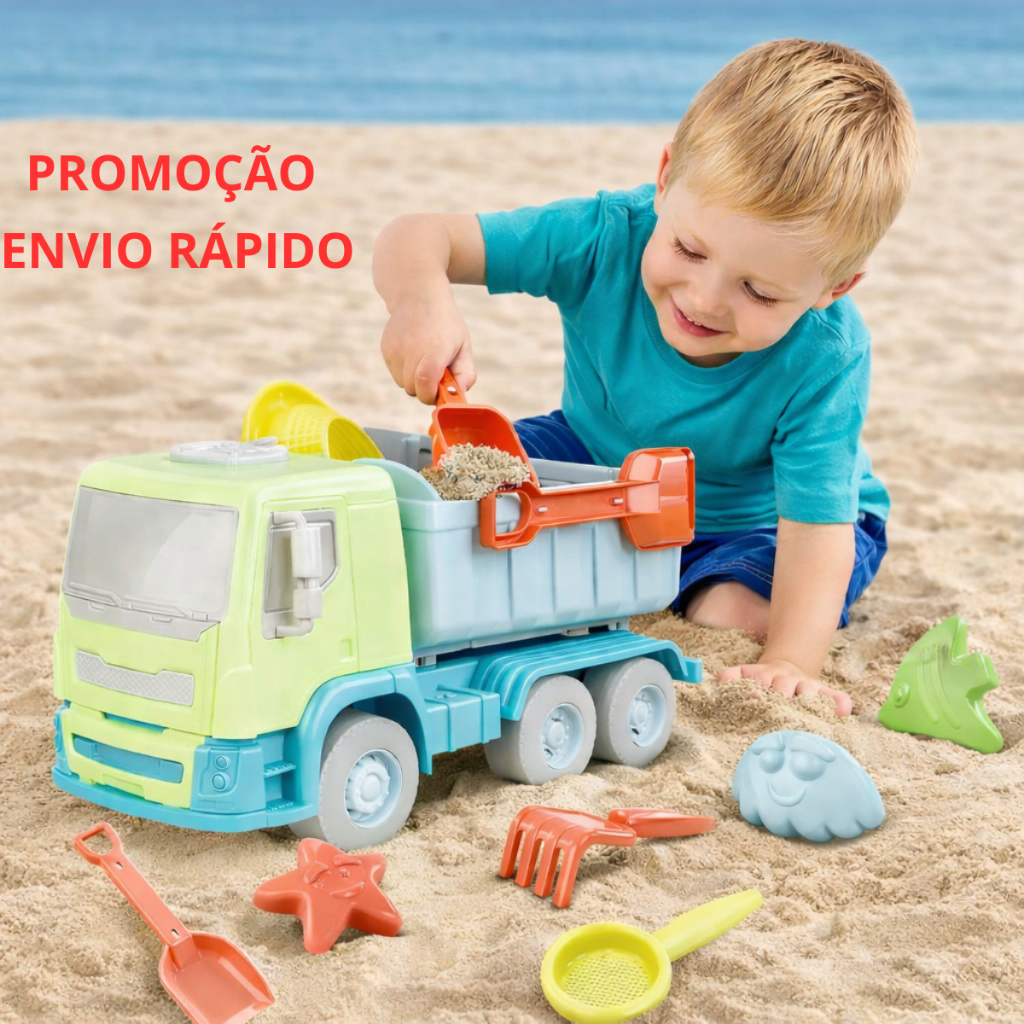 Brinquedo Para Praia Infantil Verão Caminhão De Criança Menino Menina Brincar Areia Carrinhos Brinquedos Kids Promoção