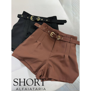 Short Feminino Social Alfaiataria Com Cinto Forrado P M G GG em Oferta na Shopee