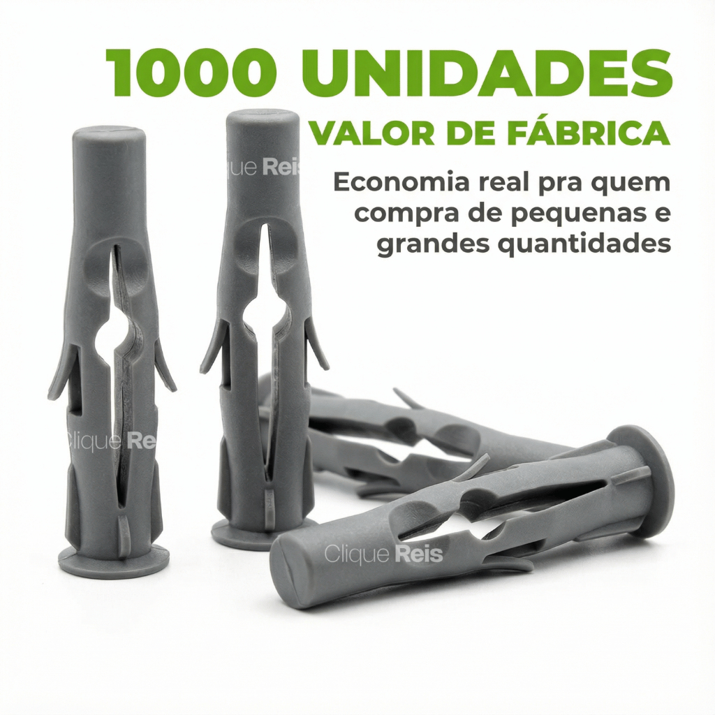 kit Buchas De Fixaçao numero 6 - 8 - 10 Para Tijolo e Bloco Oco Vazado com 100/500/1000 Unidades em Oferta na Shopee