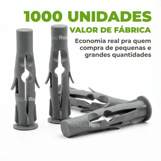 kit Buchas De Fixaçao numero 6 - 8 - 10 Para Tijolo e Bloco Oco Vazado com 100/500/1000 Unidades em Oferta na Shopee
