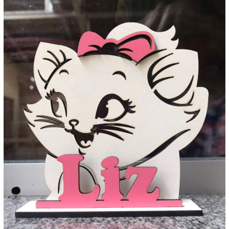 Lembrancinha 15cm Marie Personalizada Festa Nomes Centro De Mesa Aniversário Infantil em Oferta na Shopee