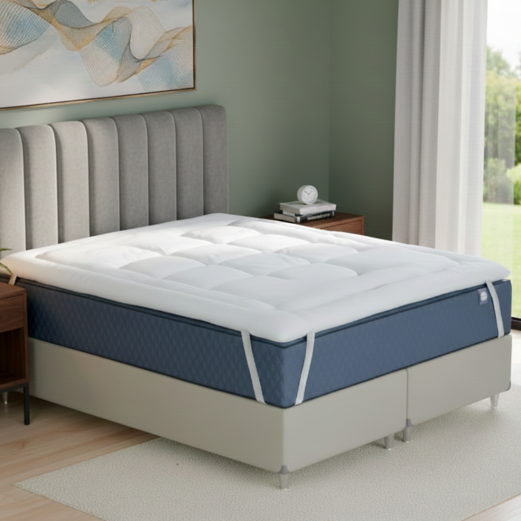 Pillow Top Protetor Colchão Casal Padrão Branco Cama Box Conjugado Extra Macio Toque Macio