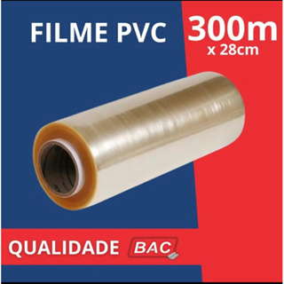 Rolo Plástico Filme Pvc 28cm X 300m Bobina 28x300 em Oferta na Shopee