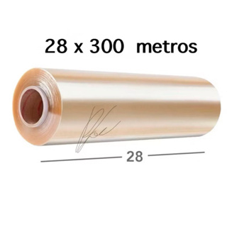 Rolo Bobina Plastico Filme Pvc Esticavel Resistente 28cm X 300m em Oferta na Shopee