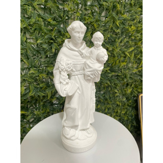 Imagem De Santo Antônio 30cm - Em Gesso Cru - Acabamento Impecável - Rico Em Detalhes. em Oferta na Shopee