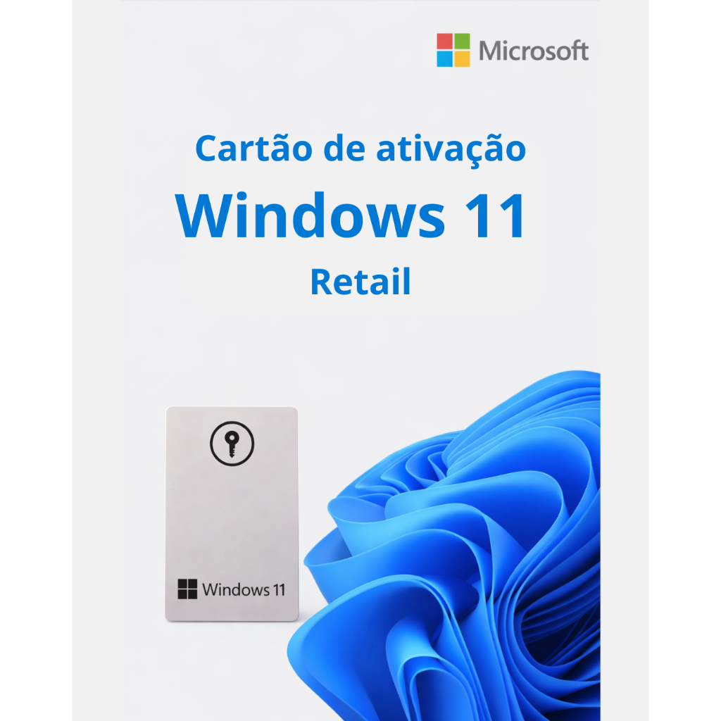 Windows 11 Pro | Cartão de Ativação | Sistema Operacional Licença Física com Nota Fiscal em Oferta na Shopee