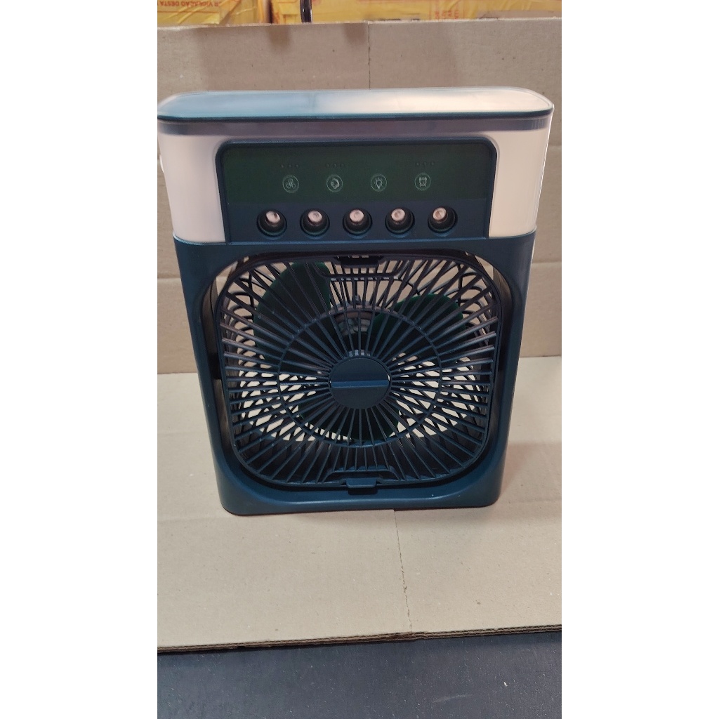 Refrigerador De Ar Ventilador Umidificador Portátil Com Led Reservatório De Água Led Tipo C USB
