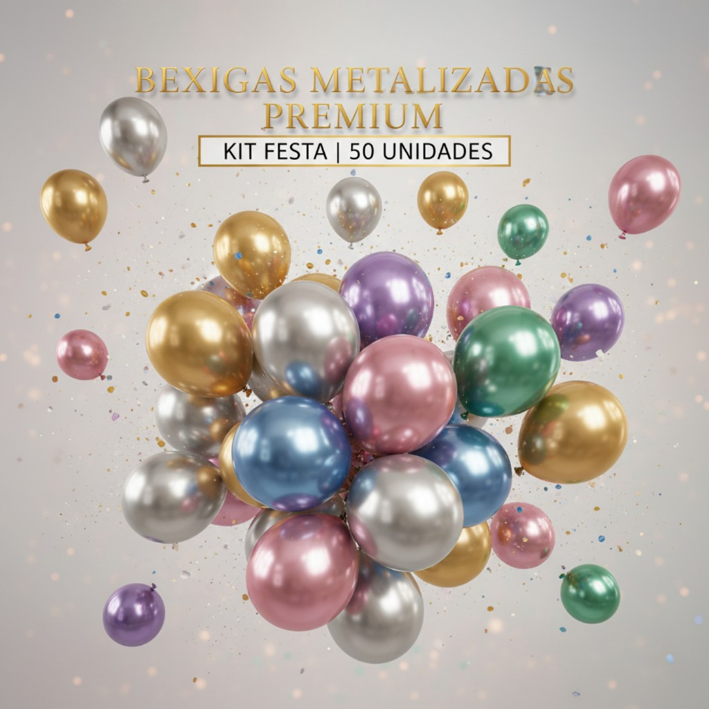 Kit 25/50/100 Balão Bexiga Cromada N°10 Metalizada Para Festa Aniversário Casamento Decoração Painel em Oferta na Shopee