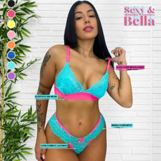 Conjunto Lingerie Renda Luxuosa – Toque Suave, Modelagem Perfeita e Estilo Elegante em Oferta na Shopee