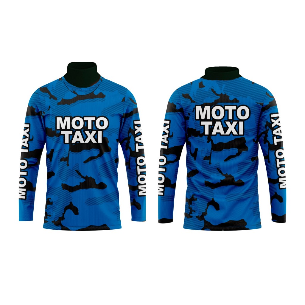 Camisa Moto Táxi Manga Longa Subliada – Ideal para Motoqueiros e Motoristas de Aplicativo em Oferta na Shopee