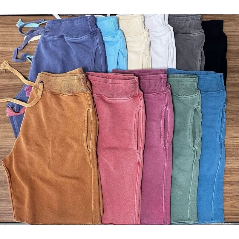 Bermuda Moletom (Listrada) Masculina/Lisas/Estonadas/Lavadas/envio imediato em Oferta na Shopee