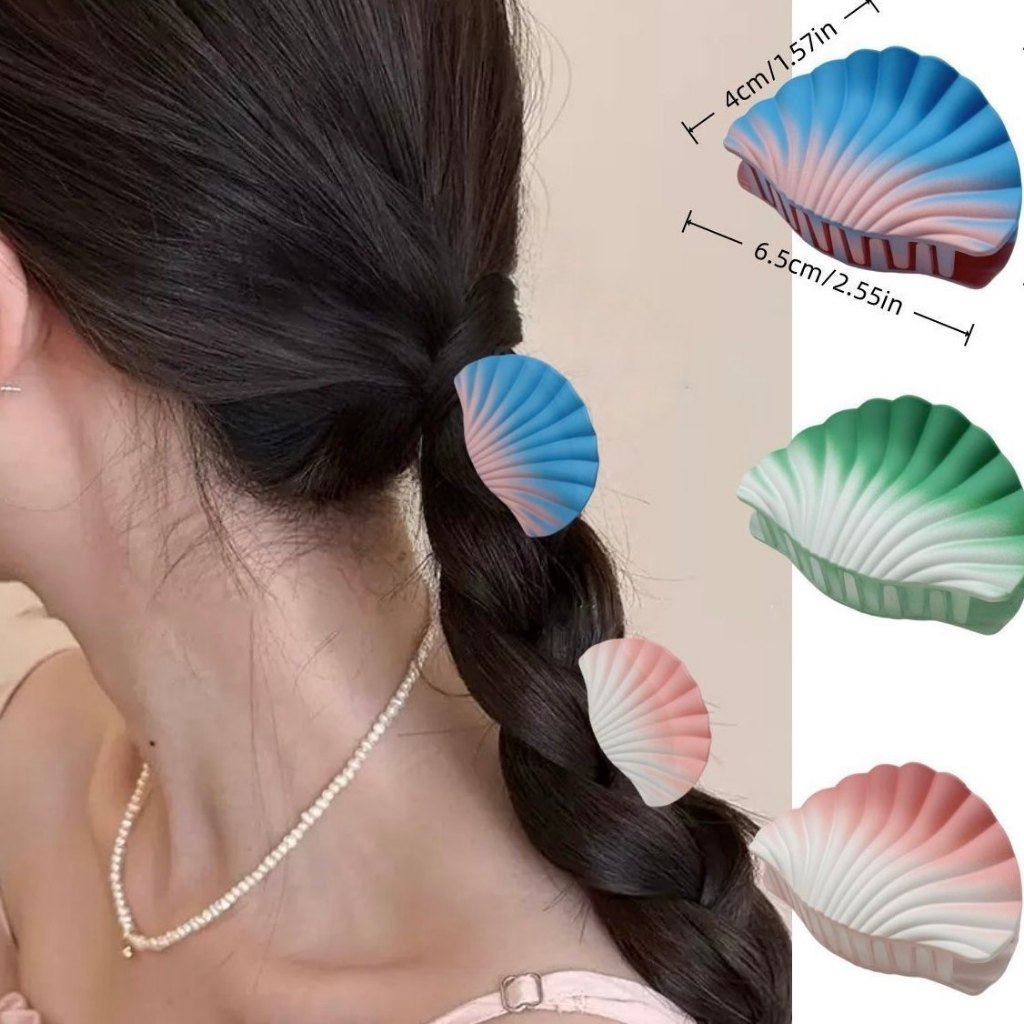 Presilha Concha Acrílica Colorida - Aesthetic Praia