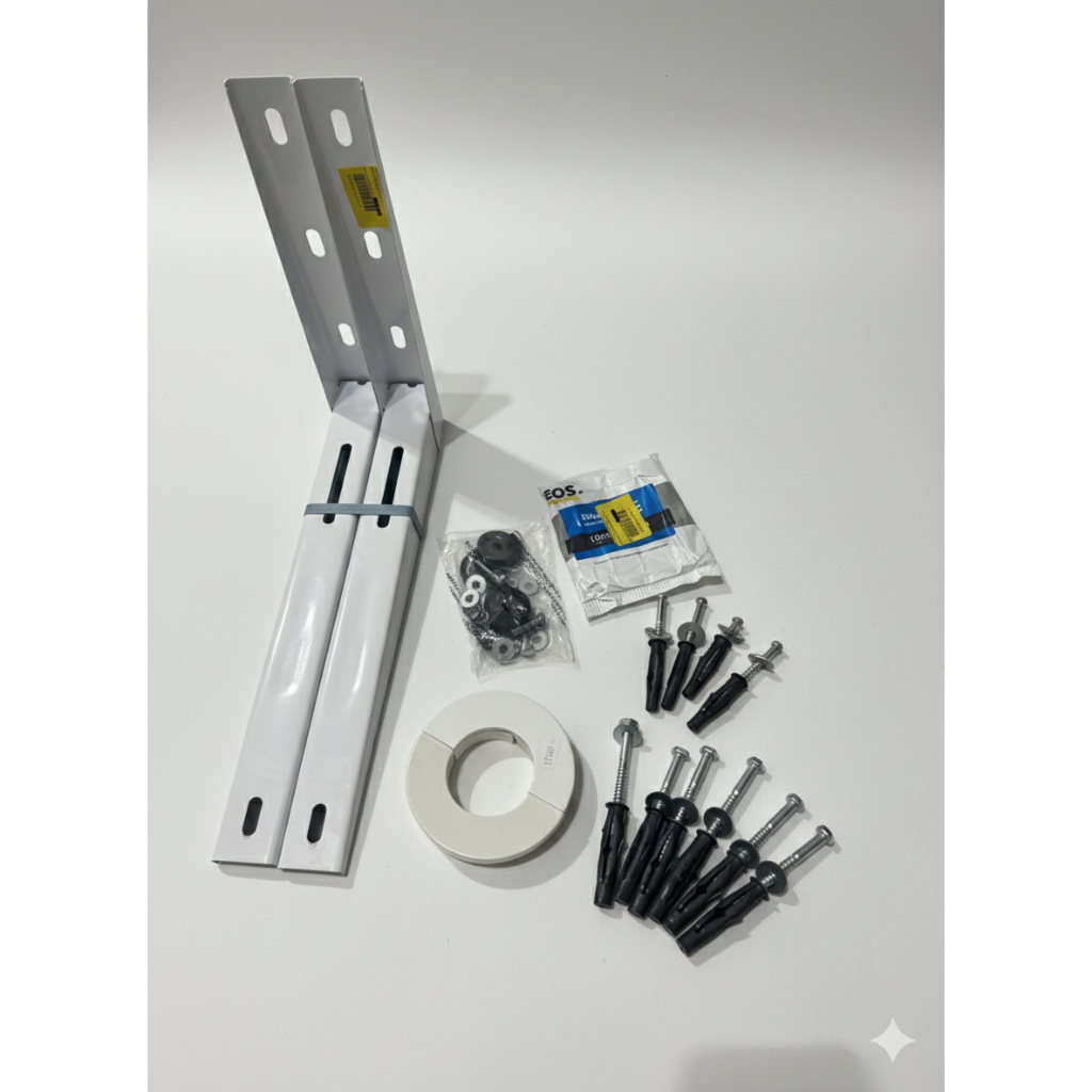 Kit Instalação Ar Condicionado Split,  Suporte 400mm Parafusos Buchas Fita PVC Acabamento 60mm