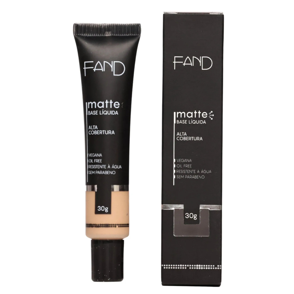 Base Liquida Mate Fand Alta Cobertura Pele Oleosa