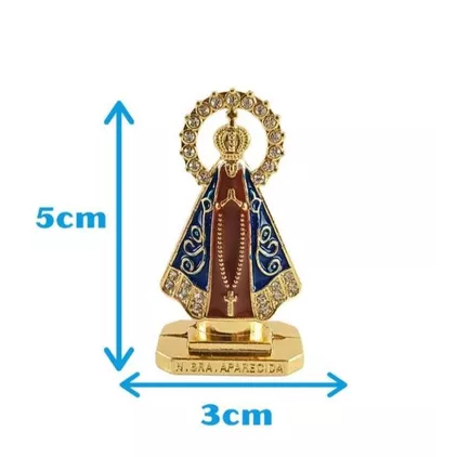 Nossa Senhora Aparecida Imagem Santinha Pequena Painel de Carro Dupla Face Adesivo Miniatura