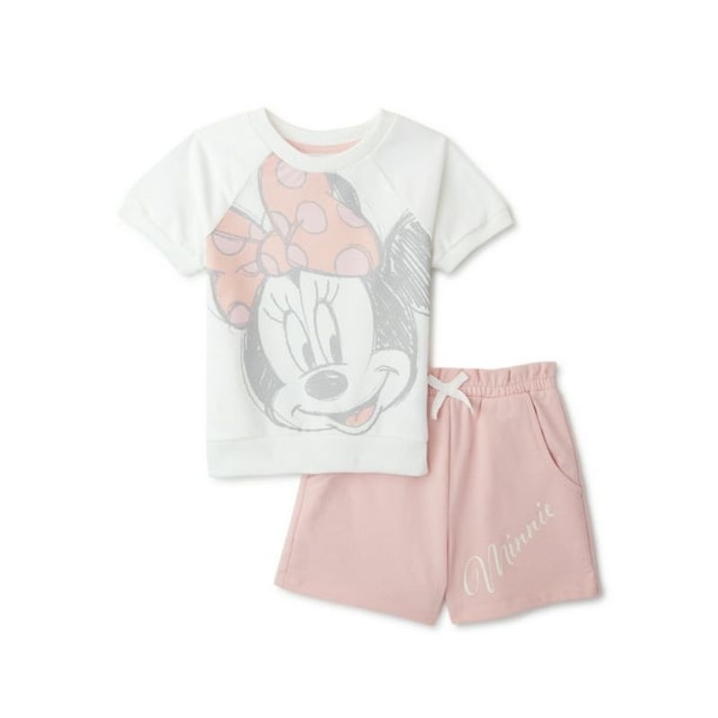 Conjunto Disney Baby Minnie – Blusa e Shorts Rosa | 12 Meses | Importado