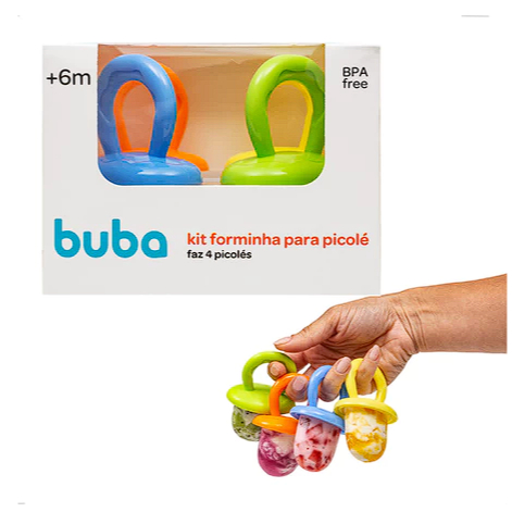 Kit Forma Para Sorvete infantil Buba Forma Para Peitolé Leite Materno em Oferta na Shopee