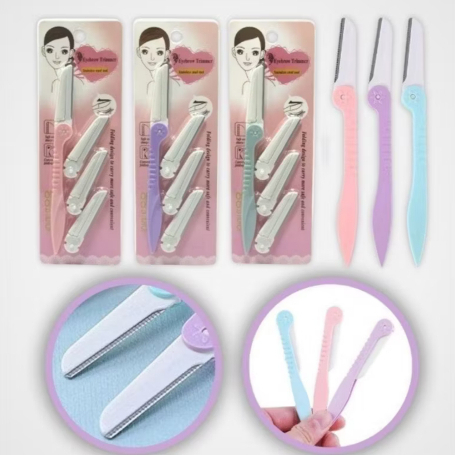 Kit 18/36 unidades Navalha Feminina Para Sobrancelha e Rosto Lâmina para Limpeza Skincare