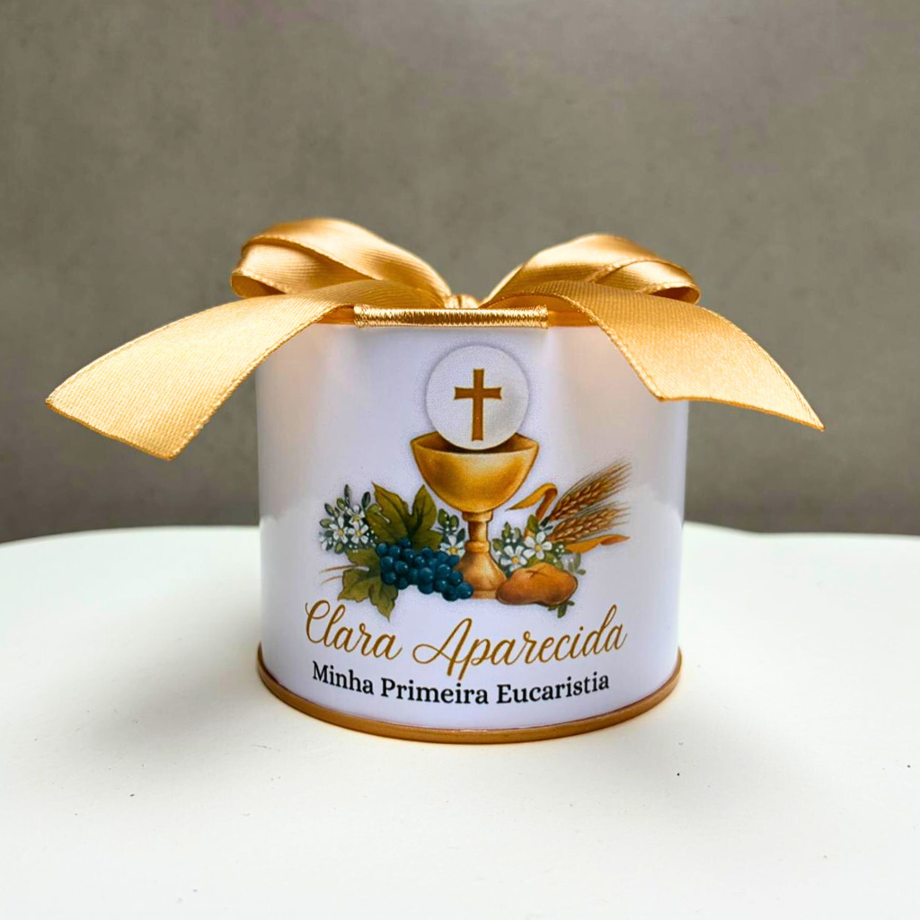 Kit Tubolatas personalizadas 5×6 - Lembrancinha de Primeira Eucaristia / Primeira Comunhão