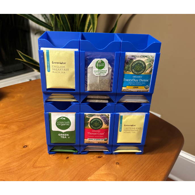 Kit 2 Porta Sachê de Chá Empilhável Organizador para Café e Chá