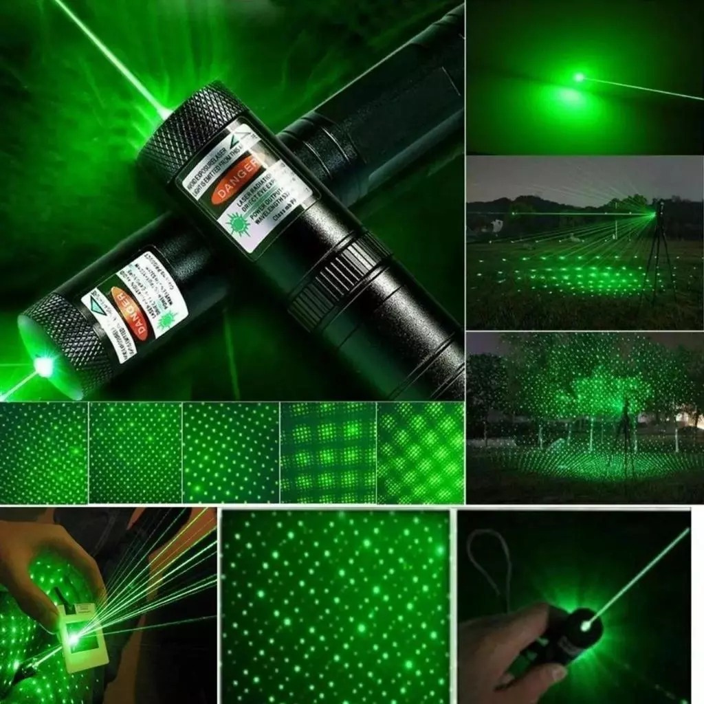 Caneta Laser Verde Recarregável 303 com Chave de Segurança – Alto Alcance e Potência