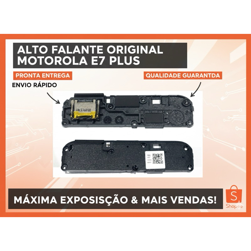 Alto-Falante Campainha Compatível Moto E7 Plus | Som Forte e Claro em Oferta na Shopee