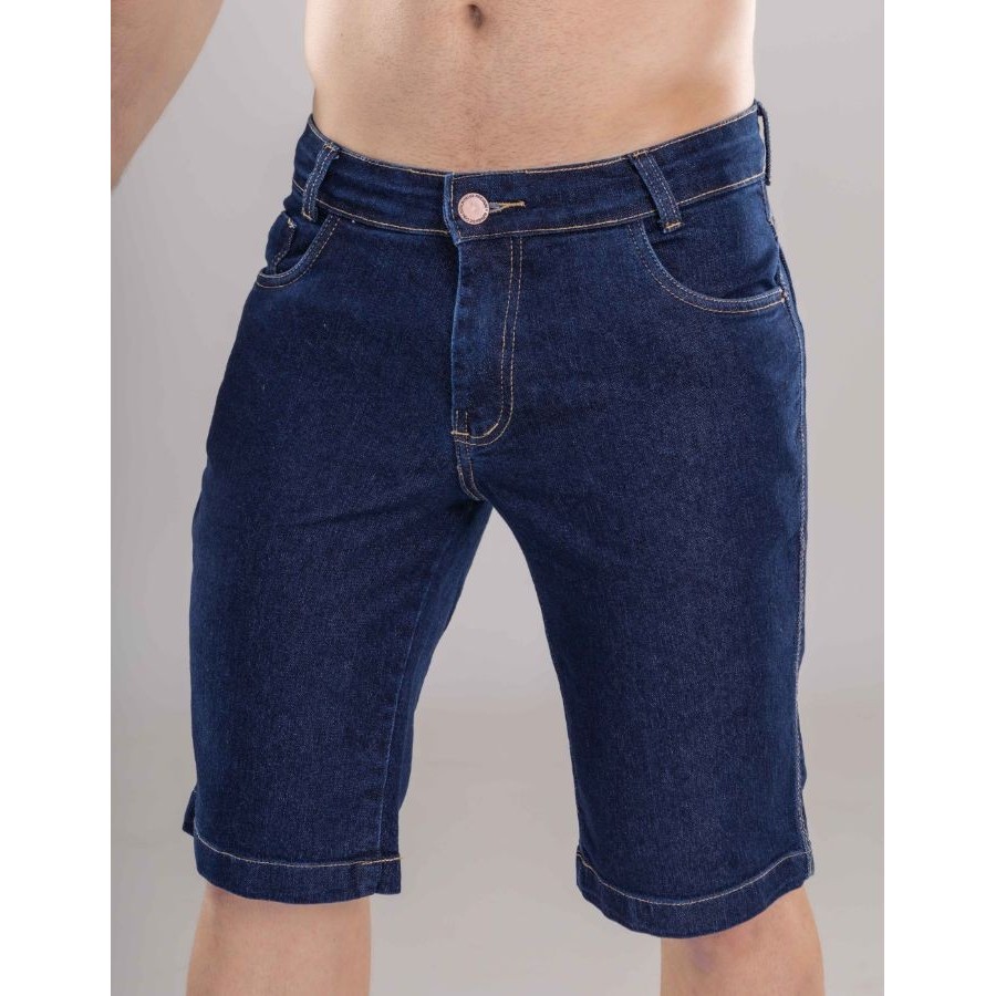 Bermuda Jeans Masculina com Elastano Modelagem Confortável