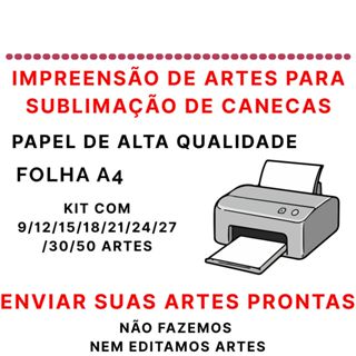Artes Para Caneca Kit Papéis Sublimáticos para squeeze - toalhas - azulejos - caneca chop – arte Qualidade - Impresso em Oferta na Shopee