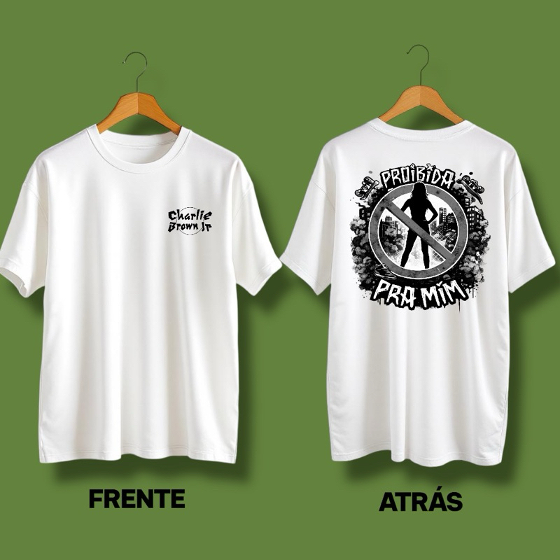 Camiseta Charlie Brown Jr Oversized Proibida Pra Mim Chorão Rock Nacional Blusa Skatista Streetwear