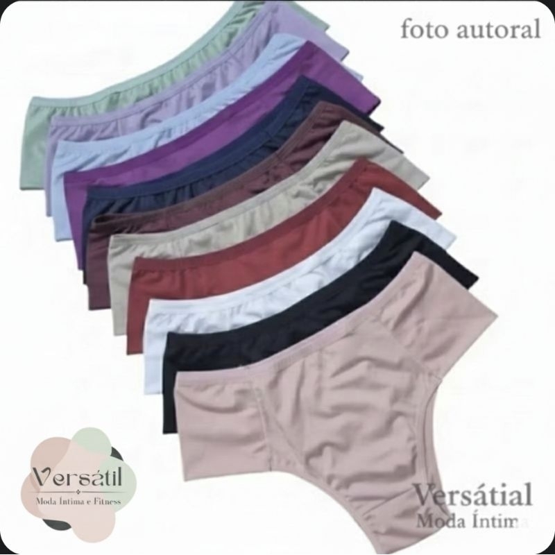 Kit Calcinhas  Redutora Cintura Alta Microfibra Calçola Premium Modeladora e Confortável em Oferta na Shopee