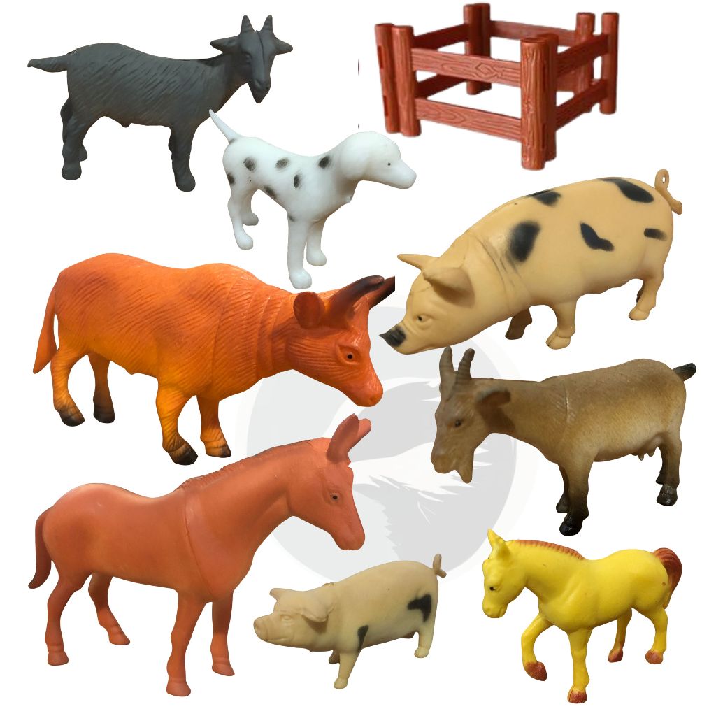 kit fazendinha 12 peças emborrachadas infantil em Oferta na Shopee