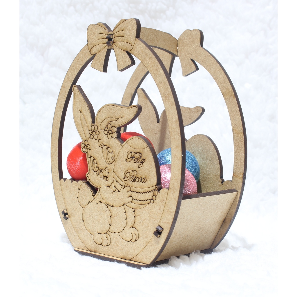 7 cestinha de páscoa em mdf coelhinho para escolas ideal para 4 sonho de valsa ou 10 biz temos a pronta entrega em Oferta na Shopee
