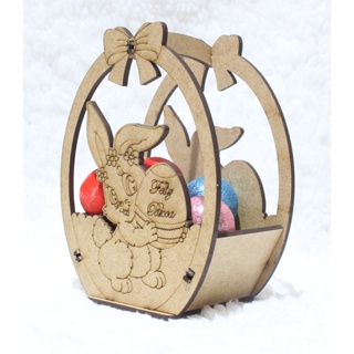 7 cestinha de páscoa em mdf coelhinho para escolas ideal para 4 sonho de valsa ou 10 biz temos a pronta entrega em Oferta na Shopee