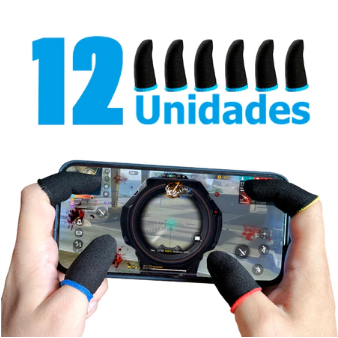 Kit 12 Luva de Dedo Anti Suor Para Jogos Free Fire Pubg Mobile Call Of Duty Fortnite Celular Fps em Oferta na Shopee