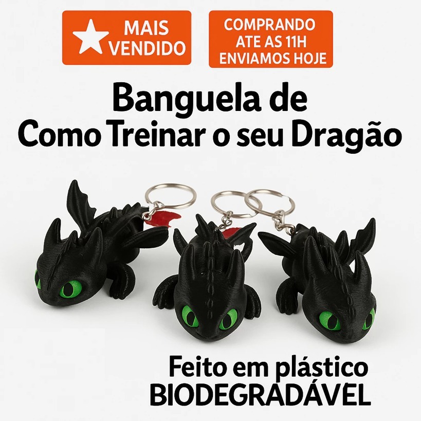 Chaveiro Banguela / Fúria da Luz - Como Treinar o Seu Dragão