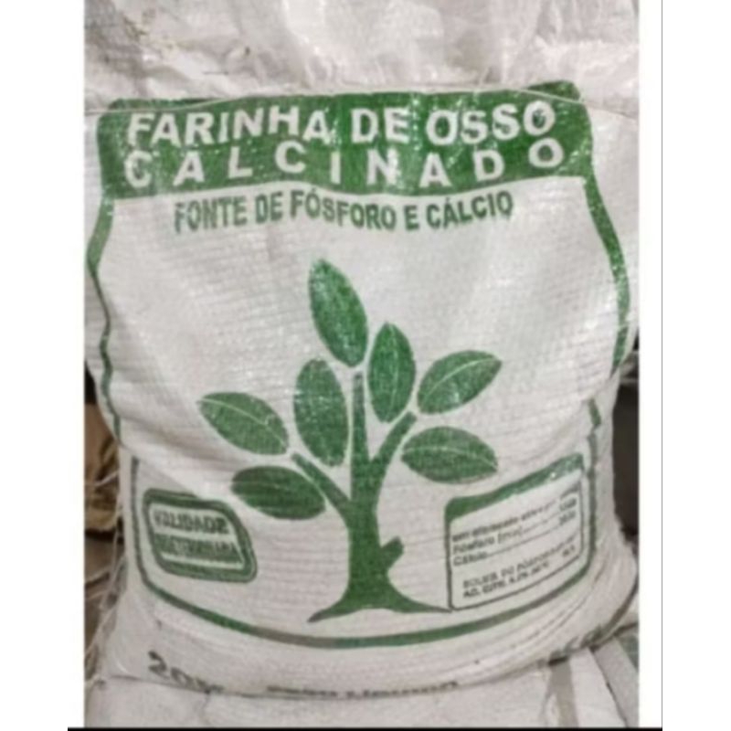 Farinha de osso calcinada fertilizante 500 gramas.