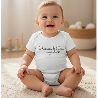 Body Bebê Unissex Delicado Aviso Gravidez Promessa De Deus Tamanhos P M G GG em Oferta na Shopee