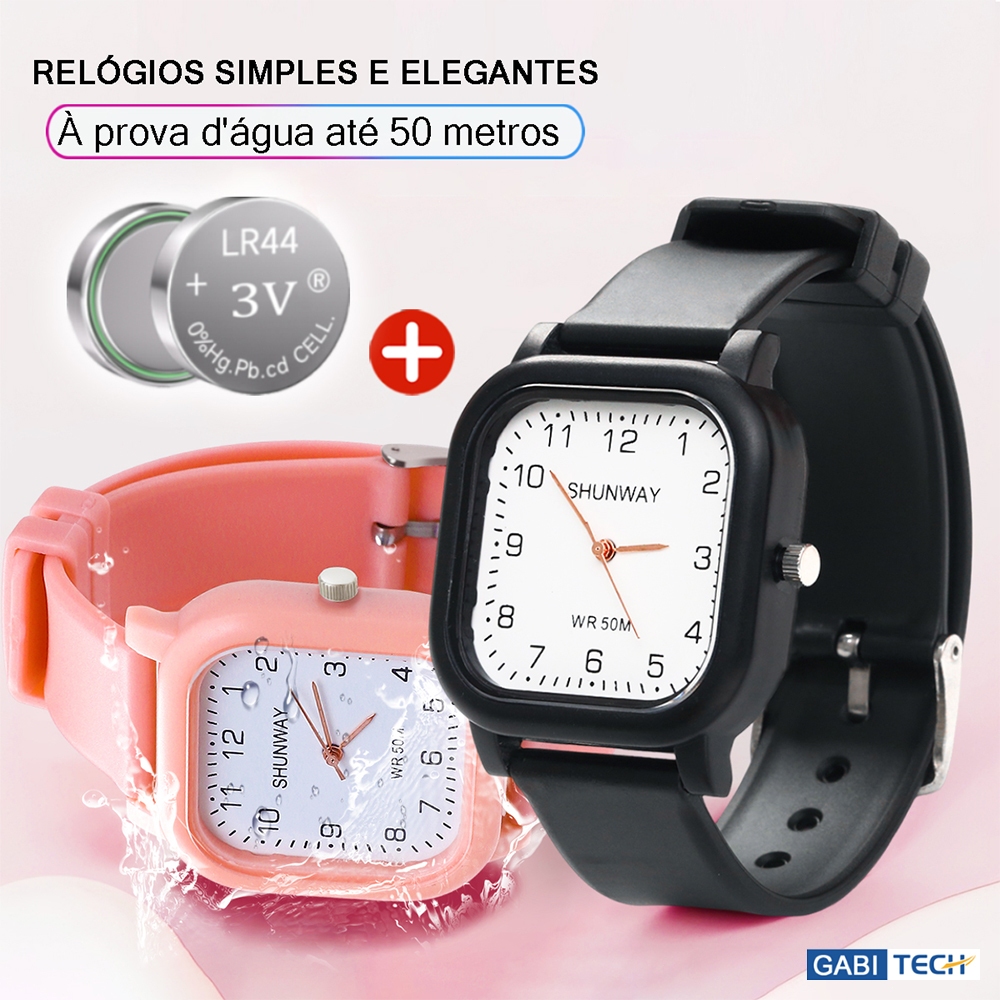 Feminino Relógio Original de ponteiro Relógios À Prova D 'Água Relógio Relógio Casual Esportivo Quadrado