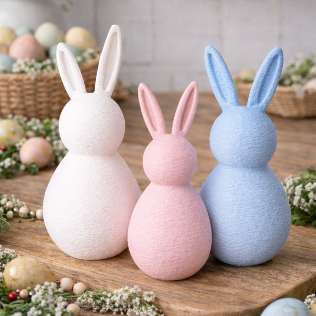 Coelhinhos Decorativos de Páscoa – Kit com 3 Cores Pastel em Oferta na Shopee