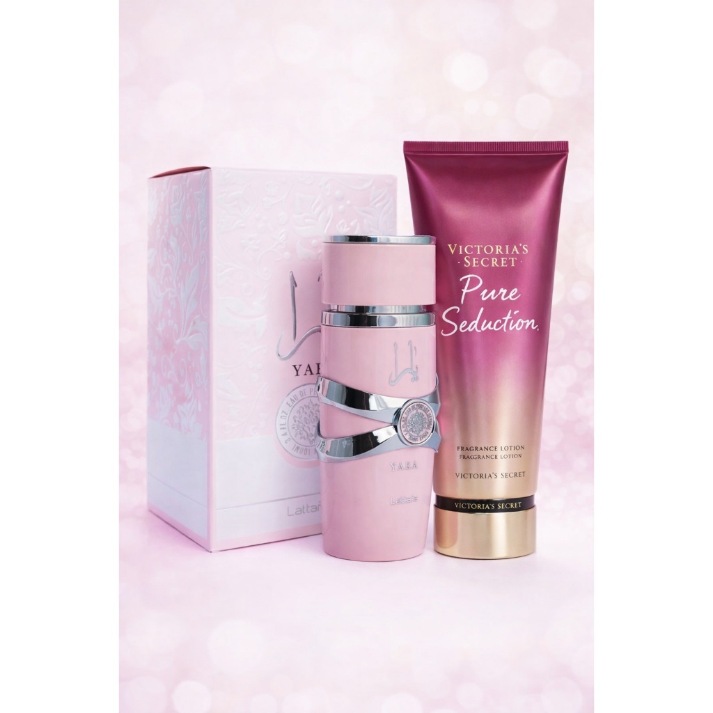 Perfume Yara Lattafa + Loção Victoria’s Secret Pure Seduction | Original